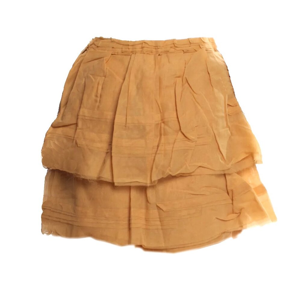 BOTTEGA VENETA Yellow Raw Edge Mini Skirt – Size IT 42 / US 4-6